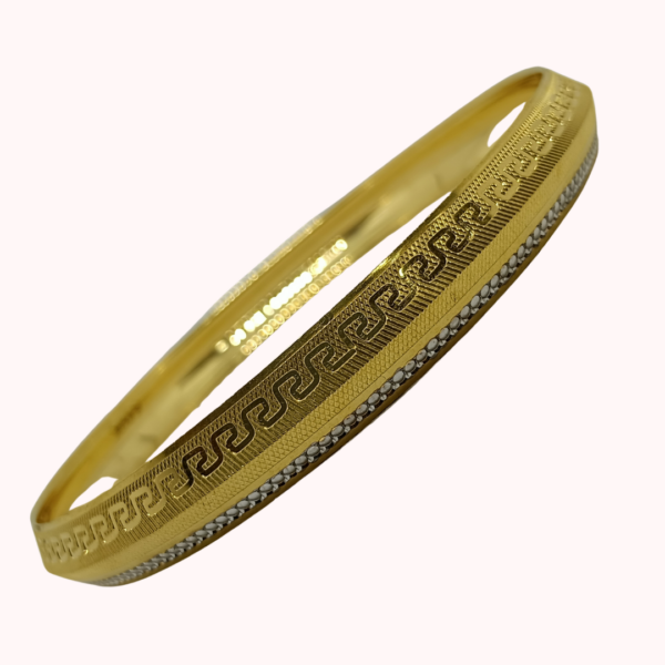 1 Gram Gold Greek Key Pattern Kada