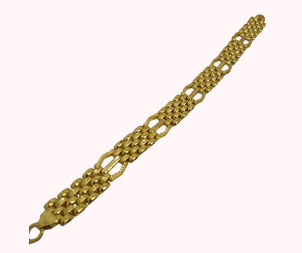 1 Gram Gold Intricate Link Pattern  Bracelet