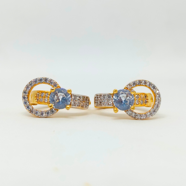 Statement Stud Earrings with Cubic Zirconia Accents