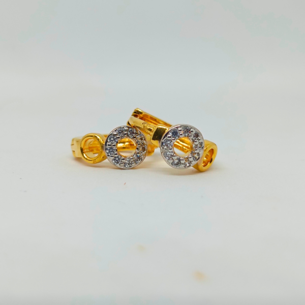 Elegant Circular Hoop Earrings with Cubic Zirconia