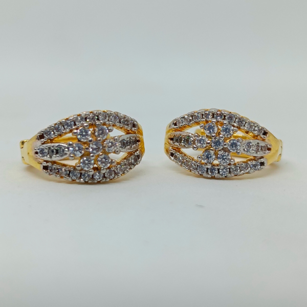 Elegant Floral Stud Earrings with Cubic Zirconia