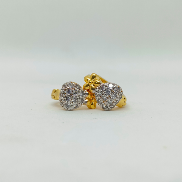 Romantic Heart Huggie Earrings with Sparkling Stones