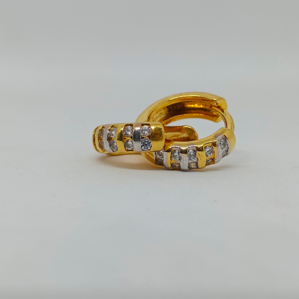 Luxurious Hoop Earrings with Sparkling Stones