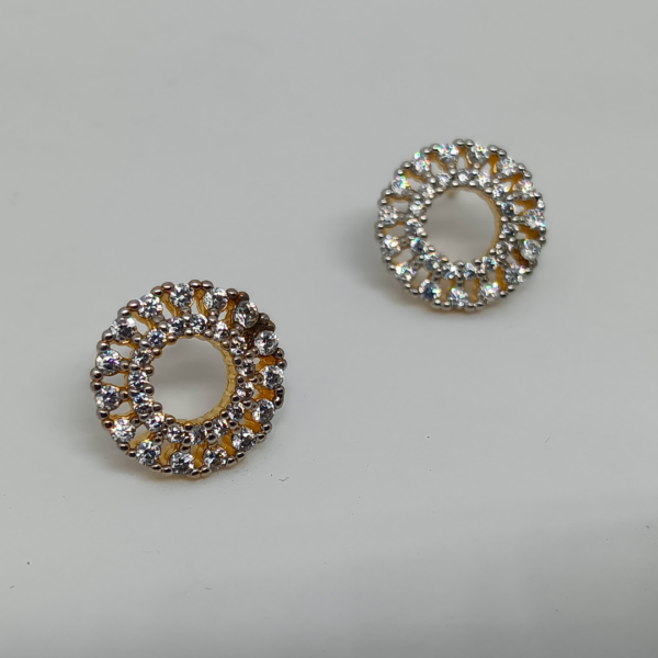Sparkling Round Stud Earrings