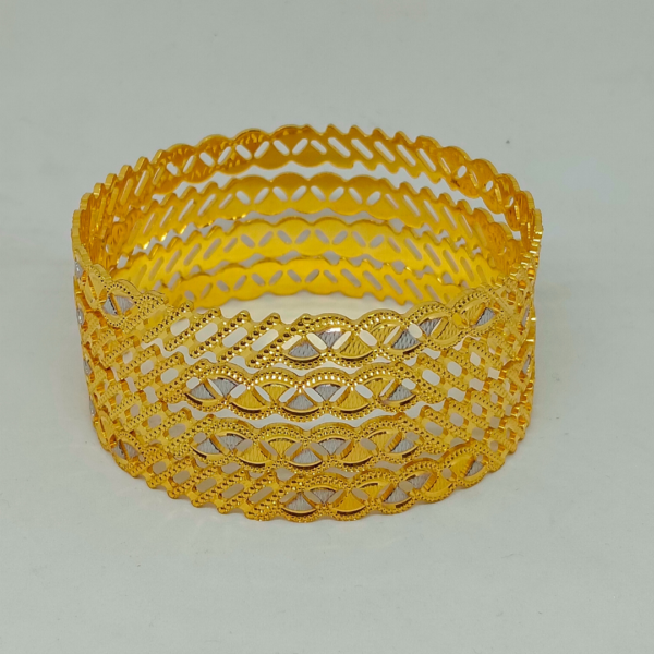 Intricate Leafy Bangle Set